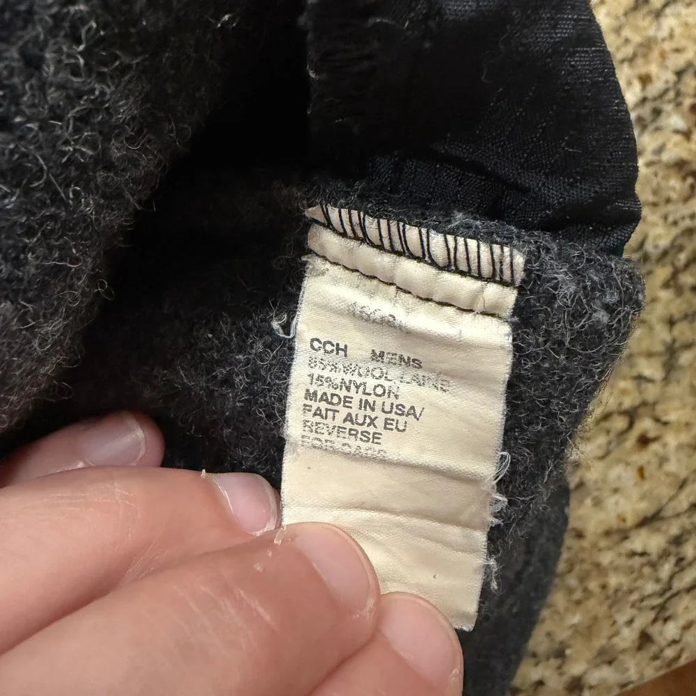 Woolrich John Rich & Bros Mens Wool Blend Full Zip Vest Gray Black M